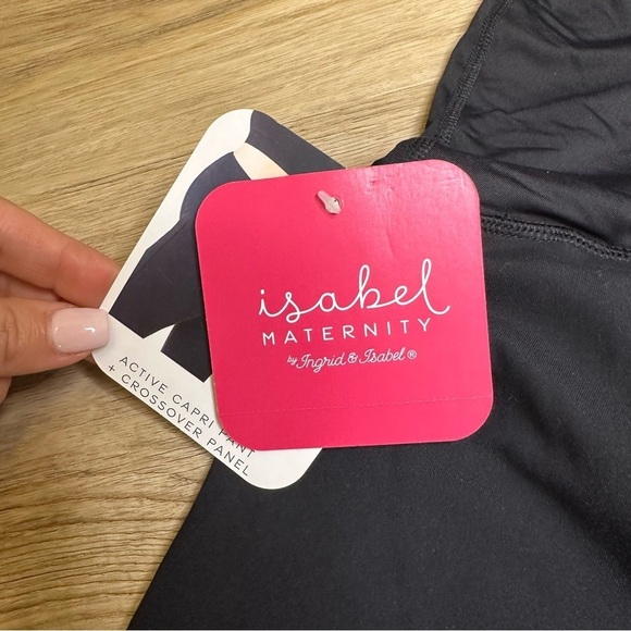 NWT Isabel Maternity Belly Panel Black Leggings size S - Picture 4 of 5